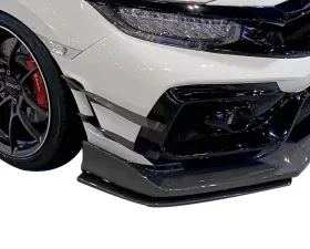 Varis Arising-II Front Bumper Lip Guards for Honda Civic Type-R FK8 2017-2021