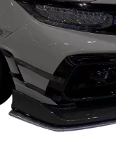 Varis Arising-II Front Bumper Lip Guards for Honda Civic Type-R FK8 2017-2021                                     - VAHO-022 - Image 2