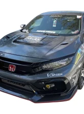 Varis Arising-II Front Bumper Lip Guards for Honda Civic Type-R FK8 2017-2021                                     - VAHO-022 - Image 9
