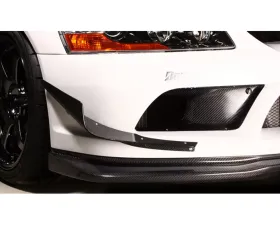 Varis Carbon Front Bumper Canard Single for Mitsubishi EVO CT9A 2006-2007 VAMI-094