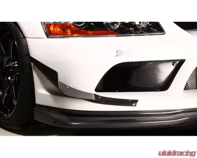 Varis Carbon Front Bumper Canard Single for Mitsubishi EVO CT9A 2006-2007 VAMI-094 - VAMI-094