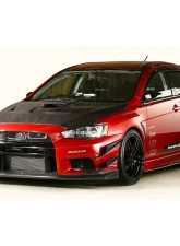 Varis Carbon Fender Duct Set for Mitsubishi Evolution X CZ4A 2007-2016 VAMI-117                                     - VAMI-117 - Image 2