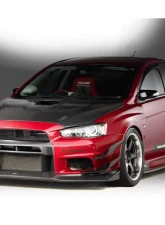 Varis Wide Body Full Kit C | FRP-VSDC Front Diffuser for Mitsubishi EVO X CZ4A 2008-2015                                     - VAMI-152 - Image 4
