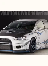 Varis Front Bumper System 4 Version 2 with FRP Lip for Mitsubishi EVO X CZ4A 2008-2015                                     - VAMI-195 - Image 2