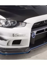 Varis Carbon Front Bumper Under Lip Version 2 Replacement for Mitsubishi EVO X CZ4A 08-15                                     - VAMI-202 - Image 2