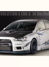 Varis Carbon Front Bumper Under Lip Version 2 Replacement for Mitsubishi EVO X CZ4A 08-15                                     - VAMI-202 - Image 2