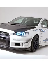 Varis Side Splitter Fin Replacement for Mitsubishi EVO X CZ4A 2008-2015 VAMI-207                                     - VAMI-207 - Image 2