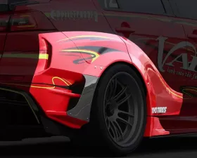Varis Ver. 2 Widebody Rear Fender Kit (FRP) w/ Carbon Panel for Mitsubishi Evolution X CZ4A