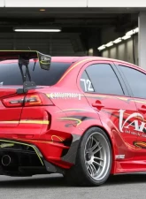 Varis Ver. 2 Widebody Rear Fender Kit with Fender Panel (FRP) for Mitsubishi Evolution X CZ4A                                     - VAMI-237F - Image 2