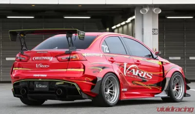 Varis Ver. 2 Widebody Rear Fender Kit with Fender Panel (FRP) for Mitsubishi Evolution X CZ4A - VAMI-237F