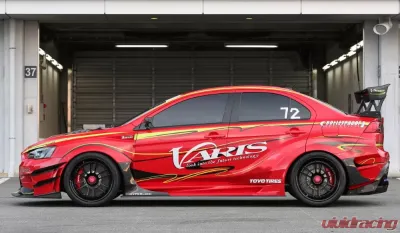 Varis Ver. 2 Widebody Rear Fender Kit with Fender Panel (FRP) for Mitsubishi Evolution X CZ4A - VAMI-237F