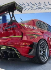 Varis Ver. 2 Widebody Rear Fender Kit with Fender Panel (FRP) for Mitsubishi Evolution X CZ4A                                     - VAMI-237F - Image 5