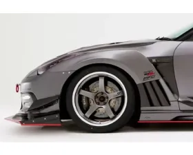 Varis FRP Front Fender with Carbon Louver Fins for Nissan GT-R R35 2007-2011