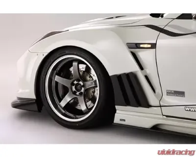 Varis FRP Front Fender with Carbon Louver Fins for Nissan GT-R R35 2011-2016 - VANI-090(D)