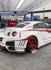 Varis Kamikaze-R Rear Bumper for Nissan GT-R R35 CBA 2008, All FRP Material                                     - VANI-111 - Image 7
