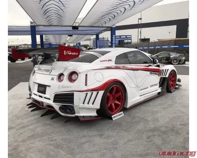 Varis Kamikaze-R Rear Bumper for Nissan GT-R R35 CBA 2008, All FRP Material - VANI-111