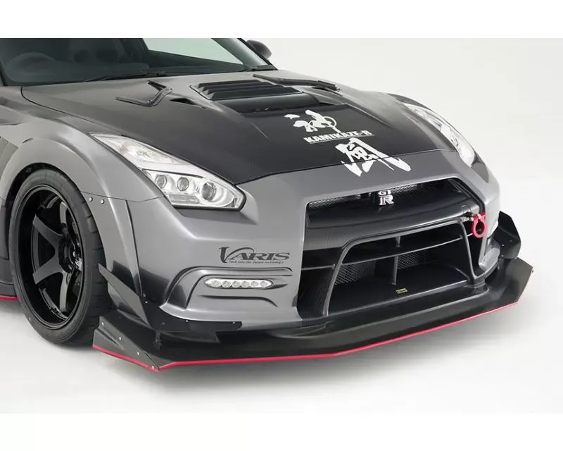 Varis Kamikaze-R "Super Sonic" Ver. 2 Front Bumper Set (FRP + VSDC) Nissan GT-R R35 2009-2016 - VANI-208