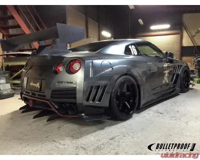 Varis Kamikaze-R Rear Wide Fender-Specific Air Shroud Carbon Nissan GT-R R35 2009-2016 - VANI-218