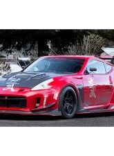 Varis Kamikaze-Z Widebody Front Bumper with Diffuser for Nissan 370Z Z34 2009-2019                                     - VANI-307 - Image 2