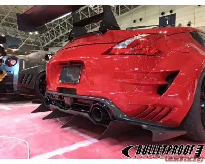 Varis Kamikaze-Z Widebody Rear Diffuser & Side Fins for Nissan 370Z Z34 2009-2019 - VANI-321
