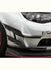 Varis Carbon Single Hyper Canard Set for Subaru WRX GRB 2008-2016 Wide Body Bumper                                     - VASU-146 - Image 2