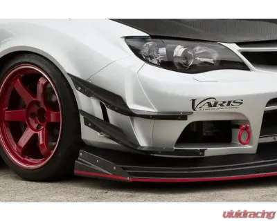 Varis FRP Single Hyper Canard Set for Subaru WRX GRB 2008-2016 Wide Body Bumper - VASU-147