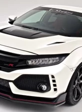 Varis Arising-I Vented Cooling Hood (FRP) for Honda Civic Type-R FK8 2017-2019                                     - VBHO-105F - Image 5