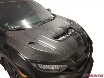 Varis Arising-I Vented Cooling Hood for Honda Civic Type-R FK8 2017-2019, Lightweight Design - VBHO-105V