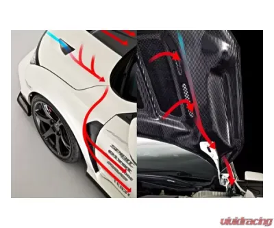 Varis Arising-I Vented Cooling Hood for Honda Civic Type-R FK8 2017-2019, Lightweight Design - VBHO-105V