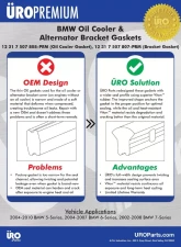 URO Parts Alternator Bracket Gasket BMW                                     - 12317507808PRM - Image 3