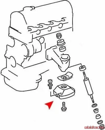 URO Parts Engine Mount Mercedes-Benz 240D 1977-1983 - 1232411213