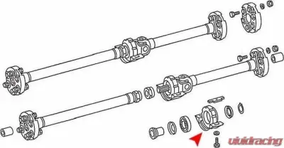 URO Parts Driveshaft Support w/ Bearing Mercedes-Benz Front - 1234101081
