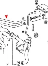 URO Parts Expansion Tank Hose Mercedes-Benz Lower                                     - 1245000875 - Image 2