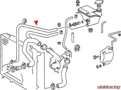 URO Parts Expansion Tank Hose Mercedes-Benz Lower - 1245000875