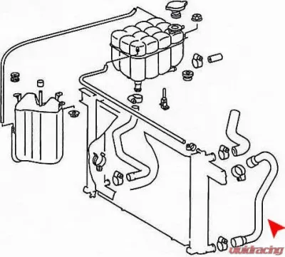 URO Parts Radiator Hose Mercedes-Benz Lower - 1295012482