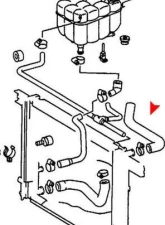 URO Parts Radiator Hose Mercedes-Benz Upper                                     - 1295012682 - Image 2
