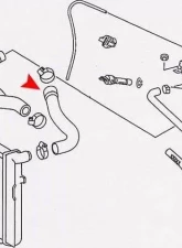 URO Parts Radiator Hose Mercedes-Benz 190E Upper                                     - 2015012382 - Image 2