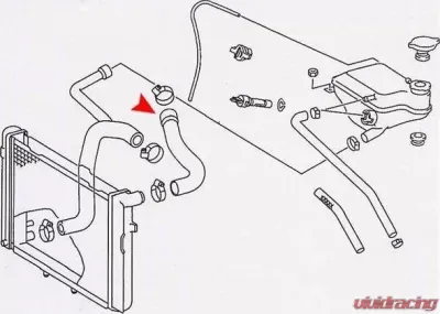 URO Parts Radiator Hose Mercedes-Benz 190E Upper - 2015012382