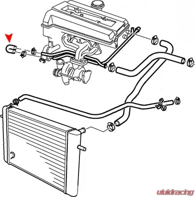 URO Parts Bypass Hose Saab 9-5 1999-2003 2.3L 4-Cyl - 9178849