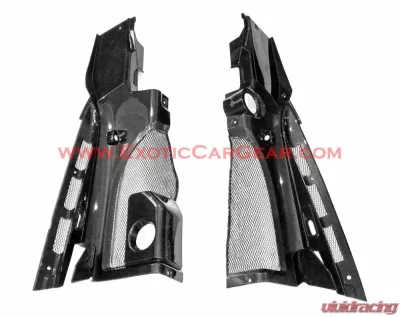Exotic Car Gear Carbon Fiber 2pc Engine Bay Panel Set Audi R8 V10 - ECG-AUD-R8EB2