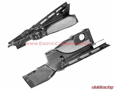 Exotic Car Gear Carbon Fiber 2pc Engine Bay Panel Set Audi R8 V10 - ECG-AUD-R8EB2