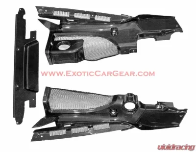 Exotic Car Gear Carbon Fiber 3pc Engine Bay Panel Set Audi R8 V10 - ECG-AUD-R8EB3