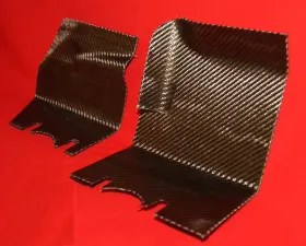 Exotic Car Gear Carbon Fiber 1-Pair  Exhaust Heat Shields Ferrari 355
