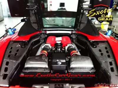 Exotic Car Gear Carbon Fiber 4pc OEM Engine Bay Panels Ferrari 360 Spider - ECG-FER-360EBPS