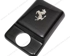 Exotic Car Gear Carbon Fiber Coolant Tank Cover w/ Cavallino Ferrari 360