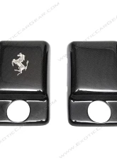 Exotic Car Gear Carbon Fiber Coolant Tank Cover w/ Cavallino Ferrari 360                                     - ECG-FER-360TCC - Image 2