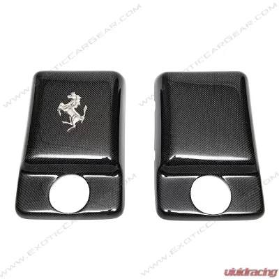Exotic Car Gear Carbon Fiber Coolant Tank Cover w/ Cavallino Ferrari 360 - ECG-FER-360TCC