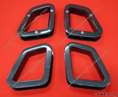 Exotic Car Gear Carbon Fiber 4pc CS Seat Belt Harness Guides Ferrari 360 Challenge Stradale - ECG-FER-36CSHG
