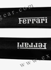 Exotic Car Gear Carbon Fiber 1-Pair OEM Door Sills w/ Embedded Silver Script Ferrari 360/F430                                     - ECG-FER-3F4DSS - Image 4