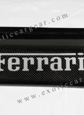 Exotic Car Gear Carbon Fiber 1-Pair OEM Door Sills w/ Embedded Silver Script Ferrari 360/F430                                     - ECG-FER-3F4DSS - Image 2